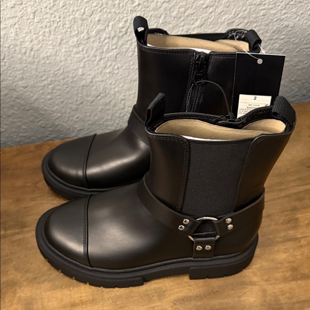 art class Black Kids Ankle Boots with Ring Strap - Picture 3 of 7